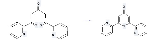The [2,2':6',2''-Terpyridin]-4'(1'H)-one could be obtained by the reactant of 1,5-Di-pyridin-2-yl-pentane-1,3,5-trione. 